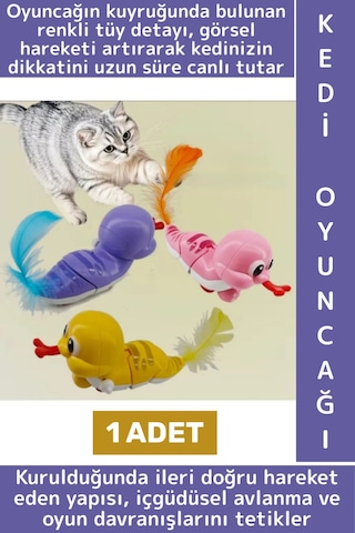 Evcil Hayvan Pet İlgi Çekici Görsel Algı Avcı İçgüdüsü Sevimli Şık Kurmalı Salyangoz Kedi Oyuncağı