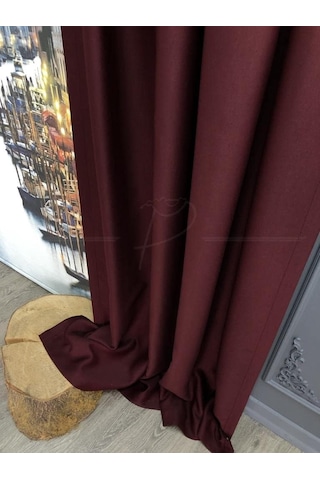 Fon Perde Blackout Karartma Işık Ve Isı Engelleme Özelliği 150 X 270 Bordo, Rendecioğlutekstil Çok Renkli