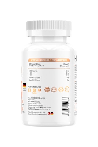 Hıq Omega3 D3+k2 Premium Complex 60 Softgels