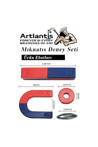 Mıknatıs Seti 1 Paket Deney Malzemesi Okul Projeleri İçin Manyetik Pusula Deney Oyun Seti Eğitici