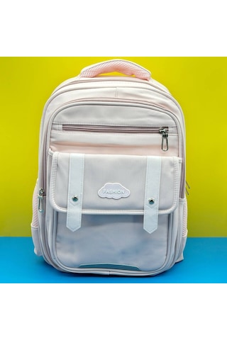 İlkokul Ve Ortaokul Öğrencileri İçin Basit Okul Çantası - Açık Pe Açık Pembe