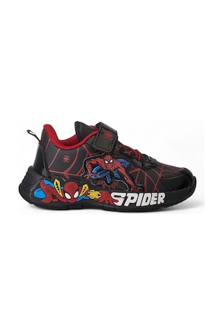 Spıderman 836 Erkek Çocuk Işıklı Sneaker Siyah