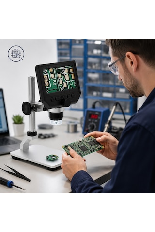 600x Dijital 4.3 İnç Lcd Ekranlı Hd Usb Mikroskop Elektronik, Takı Ve Eğitim İçin
