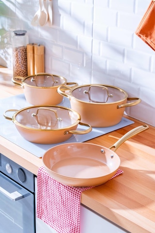 Acar Ultimate Pro 7 Parça Tencere Seti - Rose Gold