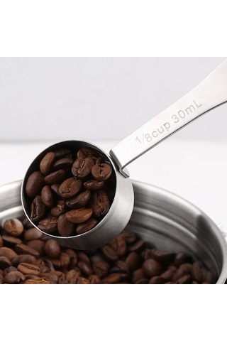 Kangvka Stal Çelik Kahve Ölçü Kaşığı 30ml - Hijyenik, Kolay Temizlenir, Profesyonel Tasarım Diğer