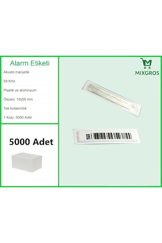Akusto Manyetik Dr Barkodlu Alarm Etiketi 1 Kutu: 5000 Adet