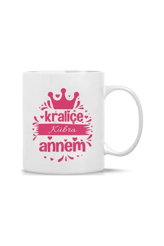 Kişiye Özel Anneler Günü Kraliçe Annem Baskılı Kupa Bardak Hk263