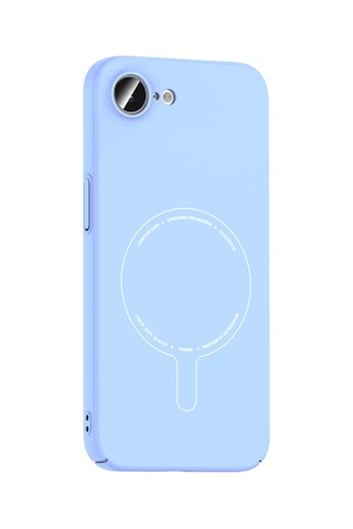 Maks Technology iPhone Uyumlu 17e Kılıf M-safe Şarj Özellikli Kamera Korumalı Mkst Elio Sert Pc Kapak - Açık Mavi