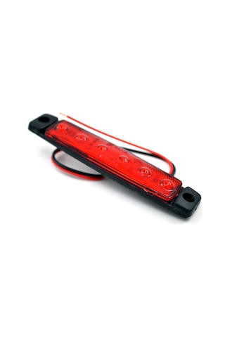 12v 6 Led Kırmızı Parmak Lamba Su Geçirmez İnce Dizayn Side Marker