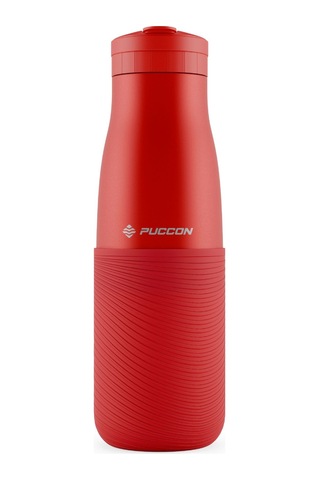 Puccon Kırmızı 500 Ml Paslanmaz Çelik Termos - Silikon Kaplı Dalga Okul, Günlük, Kamp - 50019
