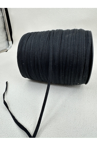 4 Mm Askılık Grogren Şerit 5 Metre - Siyah