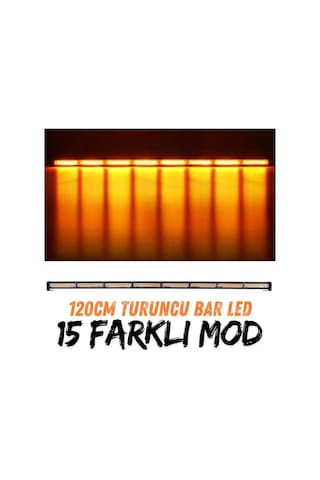 3 Lü Set 120 Cm Bar Led - Kristal Yıldız Lamba- Döner Tepe Lamba 12v 24v Profesyonel Led İkaz Lambası