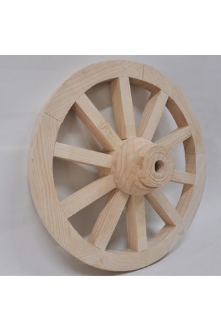 Otantik Ahşap At Arabası Tekeri 50 Cm. Duvar Dekoru Diğer