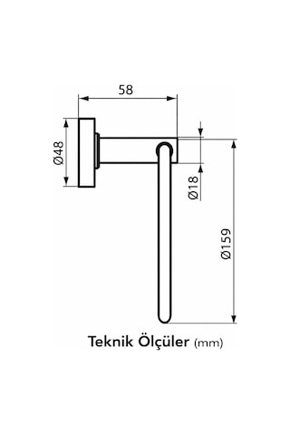 Ideal Standard Iom Havluluk-krom-yuvarlak Krom