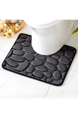 Kaymaz Hafızalı Köpük Banyo Paspası Renkli