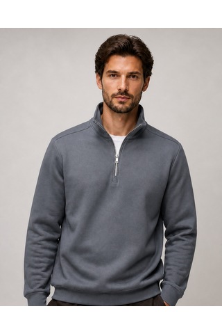 Redline Runi Basic Regular Fit Pamuklu Kışlık Sweatshirt Antrasit Antrasit