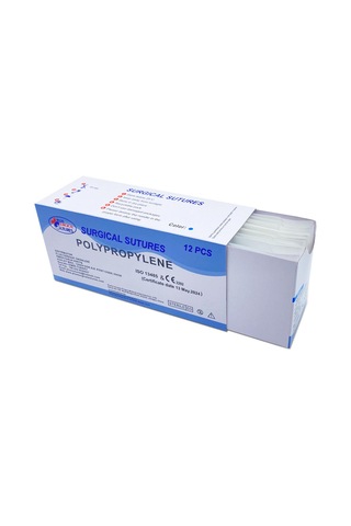 Emilemeyen POLYPROPYLENE İplik USP 0 40 MM KESKİN 3/8 75 CM 12'li