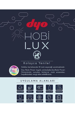 Hobilux Siyah Su Bazlı Saf Akrilik 0,4 Lt Hobi Boyası 0020 - Siyah Siyah