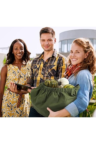 Pazly Bahçecilik Önlük Meyve Toplama Torbası, Ayarlanabilir Kemer, Hızlı Serbest Bırakma Tokası, Kapasiteli, Uygun