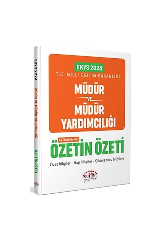Editör 2024 Meb Ekys Müdür Ve Yardımcılığı Özetin Özeti Editör Ya
