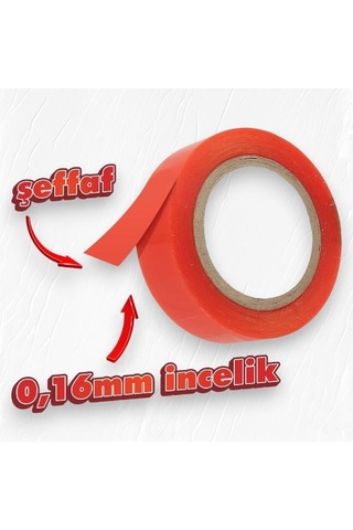 Boss Tape Çift Taraflı Polyester Bant 15mm-5mt 140 C Isıya Dayanıklı