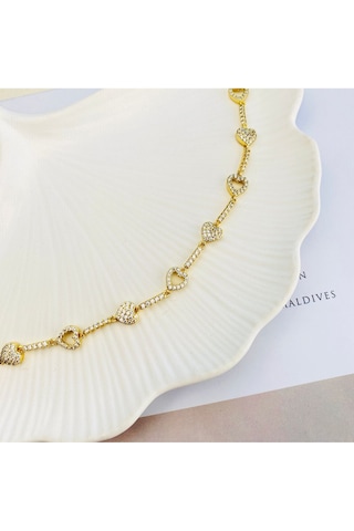 Kalpli Bileklik Suyolu Zirkon Taşlı Kararmuz Xuping Vip Seri 14 Ayar Gold 19cm Altın