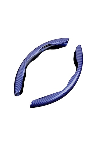 Singree Mavi Karbon Fiber Araba Direksiyon Kılıfı - Dört Mevsim Uygun - Araç İç Dekorasyon Aksesuarı