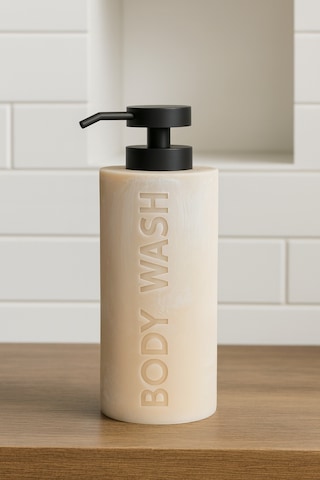 Body Wash Sıvı Sabun Ve Duş Jeli Dispenseri 750 Ml - Vücut Losyonu Dispanseri Bej