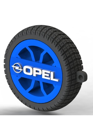 Opel Uyumlu Özel Tasarım Anahtarlık - Premium Hafif Ve Dayanıklı Mavi
