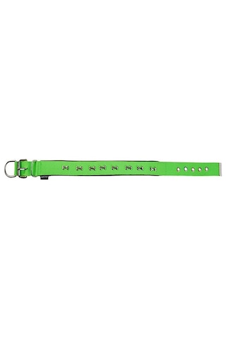 Actirex Neon Kemik Desenli Köpek Boyun Tasması Yeşil M 3 x 42 - 50 CM Yeşil
