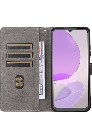 My Topped İtel S23 Uyumlu Rfıd Engelleme Kılıf, Pu Deri Cüzdanlı Standlı Korumalı Kılıf Diğer