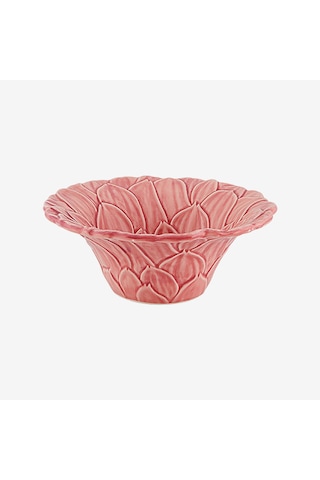 Bordallo Pinheiro Pembe Seramik Servis Kasesi 16 Cm