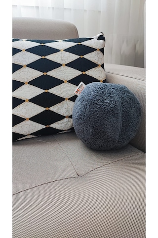 Oneplise 3'lü Top Kırlent 2 Büyük Antrasit 1 Küçük Antrasit(42/25 CM)