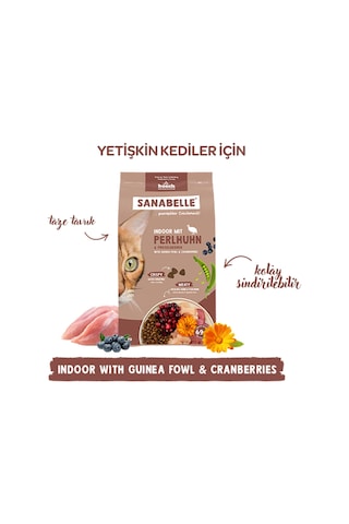 Sanabelle Indoor Gine Tavuğu Ve Yaban Mersinli Yetişkin Kuru Kedi Maması 8 Kg