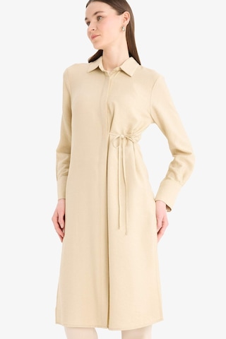 DeFacto Regular Fit Gömlek Yaka Büzgülü Uzun Kollu Diz Altı Tesettür Tunik D9862AX25SMBG737