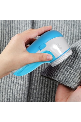 House Pratik Hp47 Şarjlı 6 Bıçaklı Tiftik Ve Tüy Temizleme Cihazı Mavi Mavi