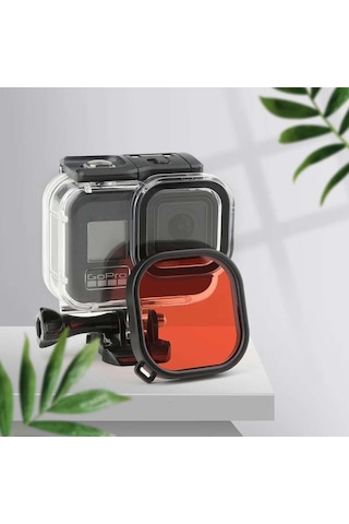 Gopro Hero 8 Uyumlu Su Altı Dalış Filtresi-Pembe