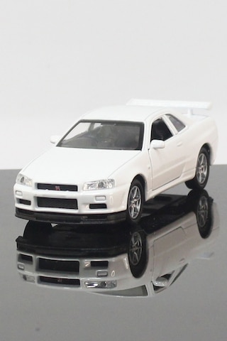 Toyaş Nissan Skyline Gt-r R34 Model Çek Bırak Araba 11 CM Beyaz