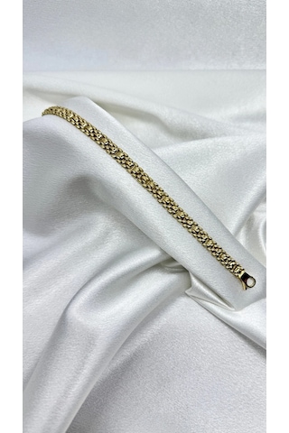 14 Ayar Unisex Bileklik Sarı Altın