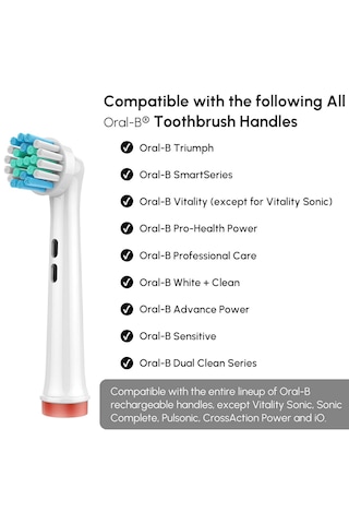 Echo Home Regular Cleaning Oral-B Uyumlu Yedek Başlık 4'lü