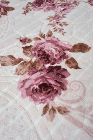 Sarar Battaniye Sarar Çift Kişilik Battaniye Rosrey Gül Kurusu Pudra