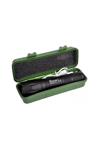 Powerbank Özellikli Uzun Menzilli El Feneri Wt-039 Açık Kırmızı