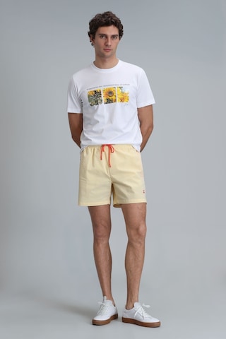 Lufian Erkek June Modern Grafik T-shirt 111020192 Beyaz