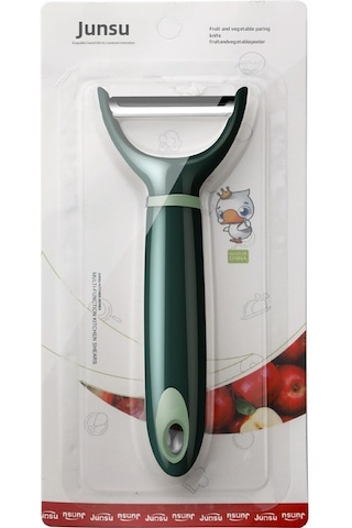 Wezone Mutfak Çelik Soğan Soyucu - Meyve Sebze Kabuk Soyma Aleti, Balık Yumuşaklığı Kaldırıcı, Yeşil Renk, Dayanıklı Ve Taze Tutucu Tek Bıçak Yeşil