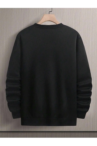 Adrift Manfinity Homme Hand Print Drop Shoulder Sweatshirt Beyaz Siyah