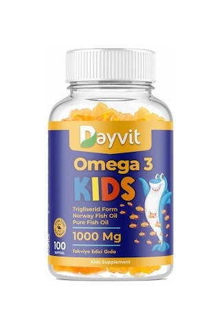 Dayvit Kids Omega-3 Pure Fish Oil 1000mg 100 Softjel | Çocuklar i