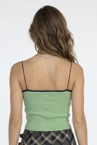 Neden Tekstil Kontrast Şeritli Triko Atlet Body - Mint-laci