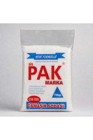 Pak Taş Çamaşır Sodası 750 Gr Çamaşır Temizliğine Yardımcı Temizlik Ürünü
