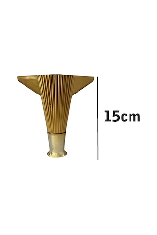 Homdep Kanepe Koltuk Tv Ünitesi Konsol Yükseltme Kumru Model Plastik Ayak 15 Cm Gold Renk 8 Adet Gold