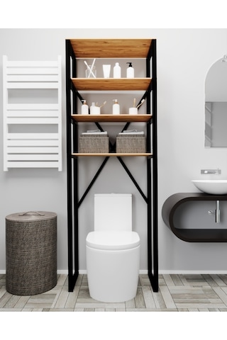 Klozet Üstü Düzenleyici Raf Banyo Düzenleyici Atlantik Çam